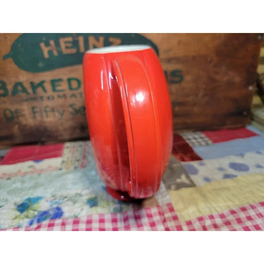 Vintage Hall China Chinese Red Donut Teapot Art Deco Quality Kitchenware